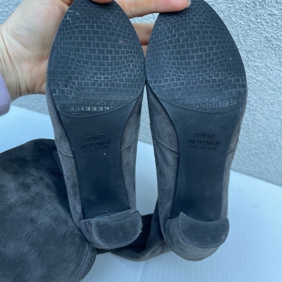 Stuart Weitzman Hiline OTK Boot In Slate Grey - Picture 11 of 16
